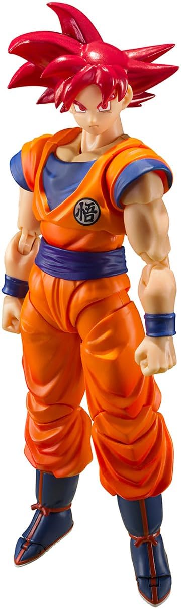 TAMASHII NATIONS Dragon Ball Super – Super Saiyan God Son Goku – Dieu Saiyan Instillé avec la lumière des cœurs justes – Figurine Bandai Spirits S.H.Figuarts