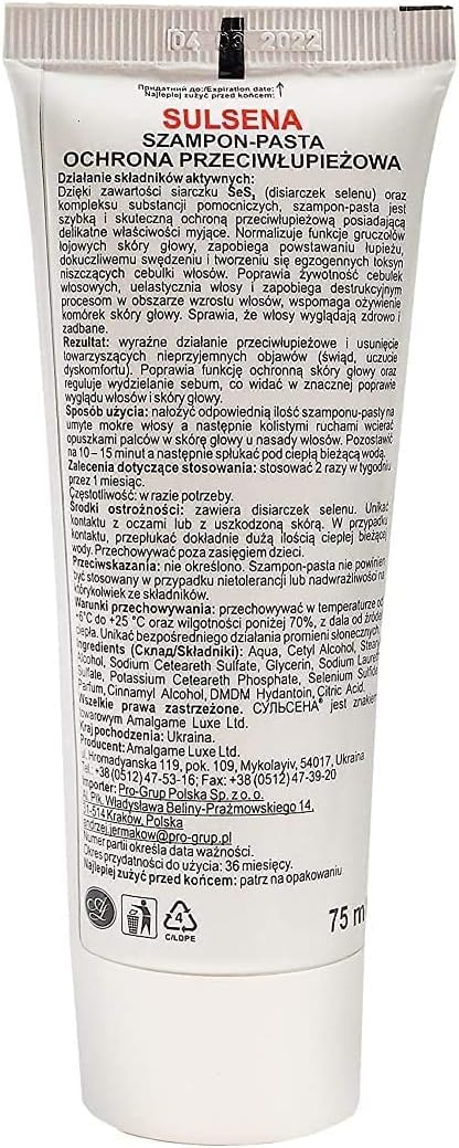 Shampoing Anti Pellicule SULSENA - Sans Sulfate - Pour Hommes et Femmes - Soulage Démangeaisons et Régule Sébum - Efficace Contre les Pellicules - Shampoing pour Cheveux - Anti Pellicule