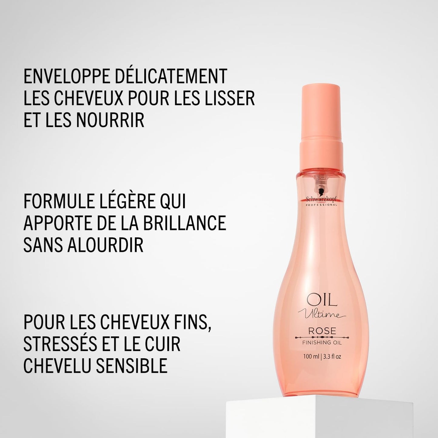 Schwarzkopf Professional Oil Ultime Huile De Finition Rose Huile Pour Cheveux Fins Et Stressés Purifiée Et Naturelle Lisse La Cuticule Anti Frisottis Protection Thermique Nourrissant Hydratant 100 ml