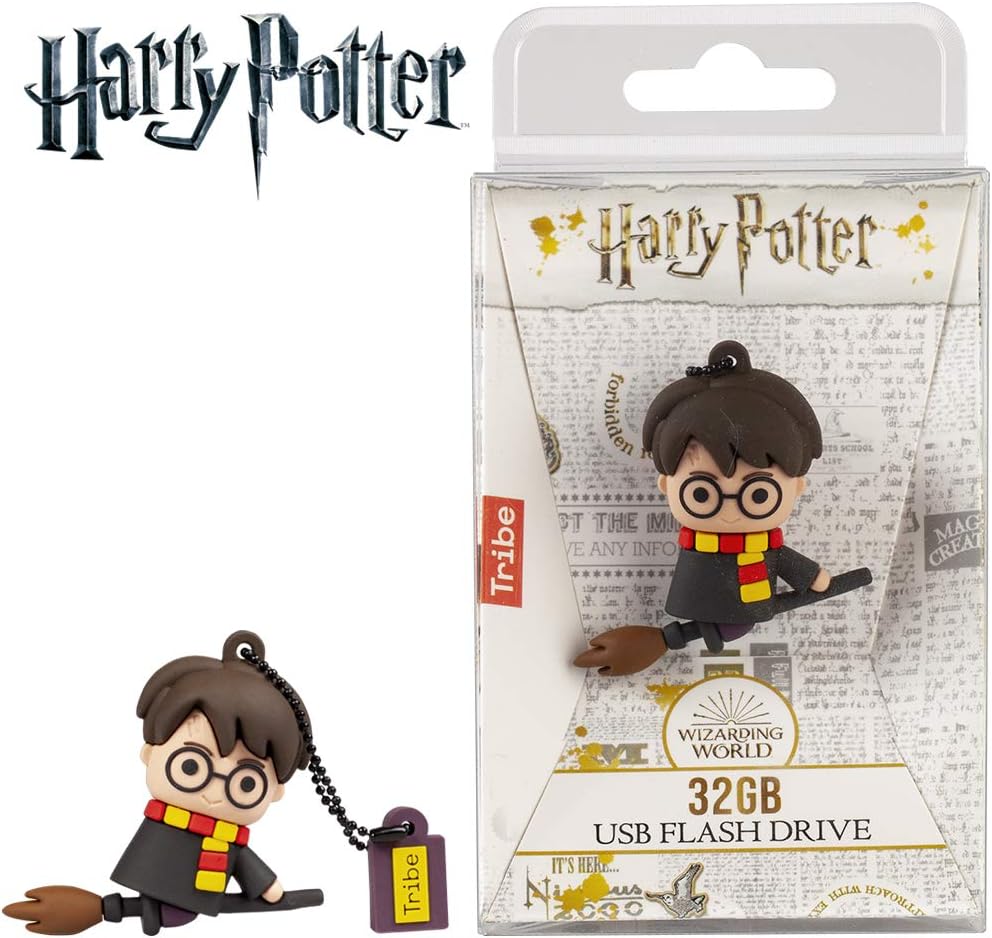 Tribe - Clé USB 32 Go Harry Potter - Mémoire Flash Drive 2.0, Personnage Saga Harry Potter, Clé USB Compatible avec Windows, Linux et Mac