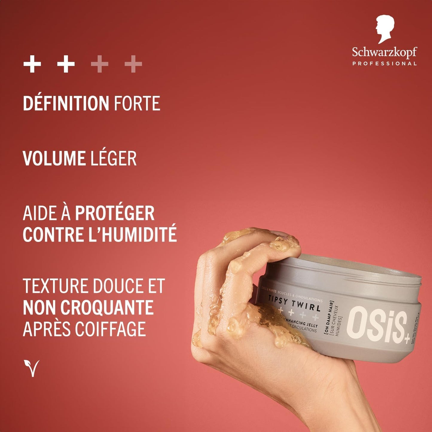 Schwarzkopf Professional OSiS Tipsy Twirl Gelée Pour Cheveux Bouclés Et Ondulés Forte Définition Volume Légèreté Protection Contre L'Humidité Fixation Normale 300 ml
