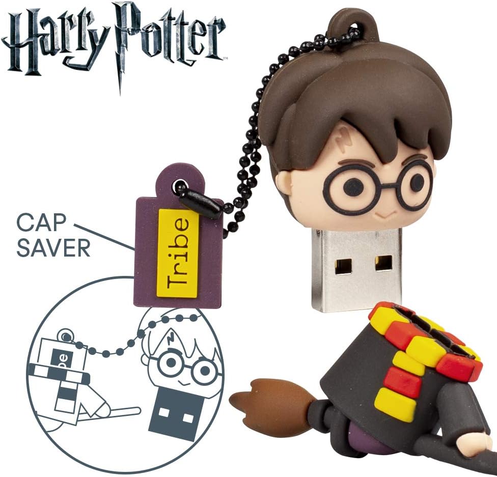 Tribe - Clé USB 32 Go Harry Potter - Mémoire Flash Drive 2.0, Personnage Saga Harry Potter, Clé USB Compatible avec Windows, Linux et Mac