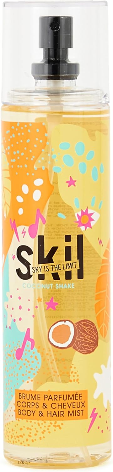 SKIL Women's Perfume Mist – Coconut Shake – Summer Crush Collection – Coconut Vanilla Fragrance – Spray Bottle 250 ml – Made in France in Grasse