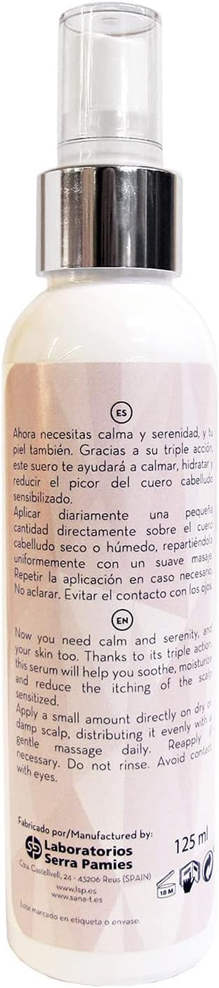 SANA-T ON CALM SERUM 125ml | Apaisant et protecteur, aide à réduire les démangeaisons du cuir chevelu dans les traitements contre le cancer | Sans parabènes, silicones ni parfum