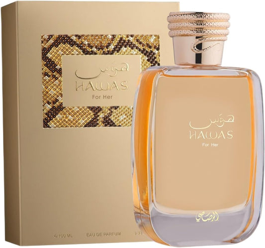 Hawas Rasasi perfume for her, eau de parfum for women 100 ml