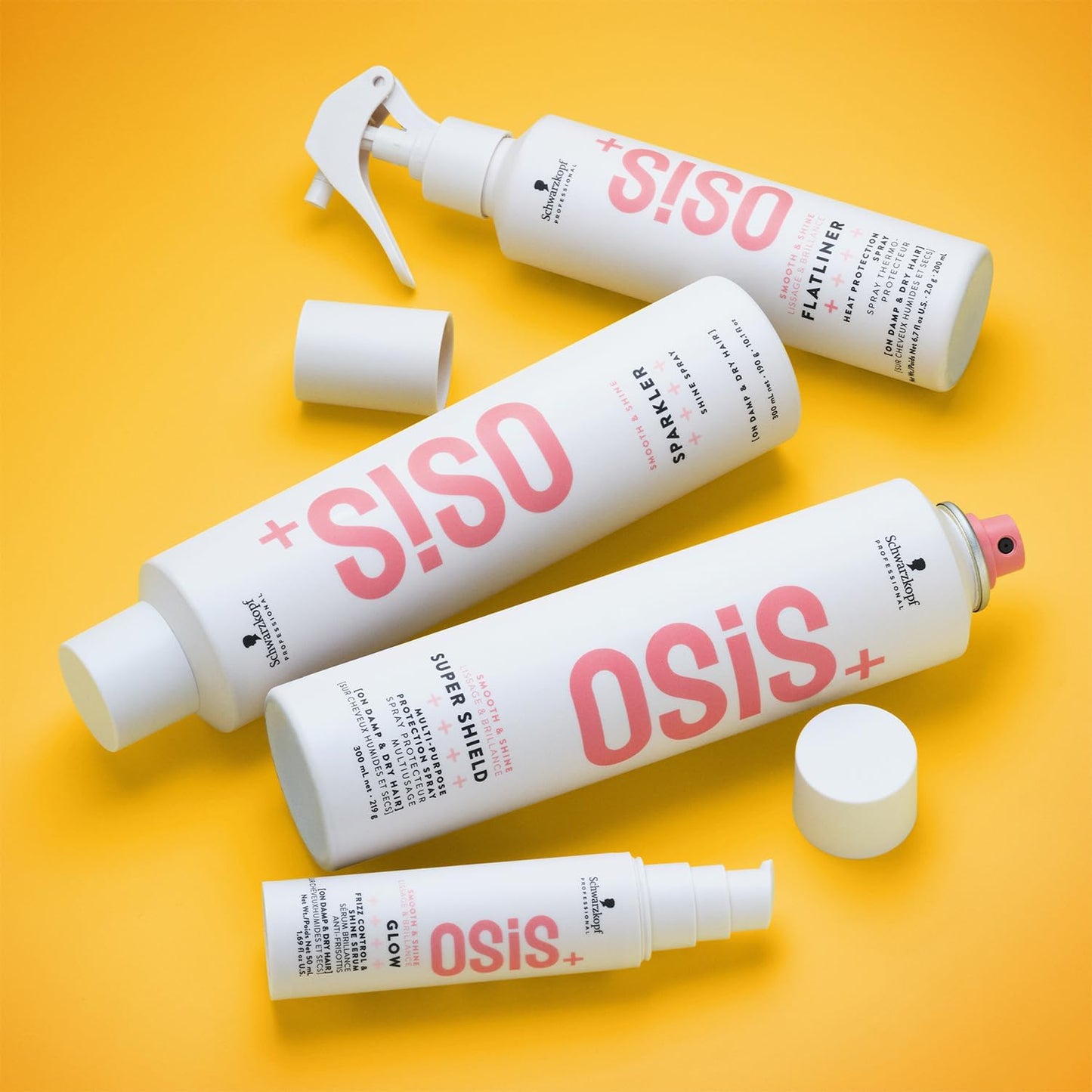 Schwarzkopf Professional OSiS Glow Sérum Anti Frisottis Brillance Sans Silicone Protection Thermique Pour Cheveux Ternes Rêches Facilite Le Coiffage Léger 50 ml