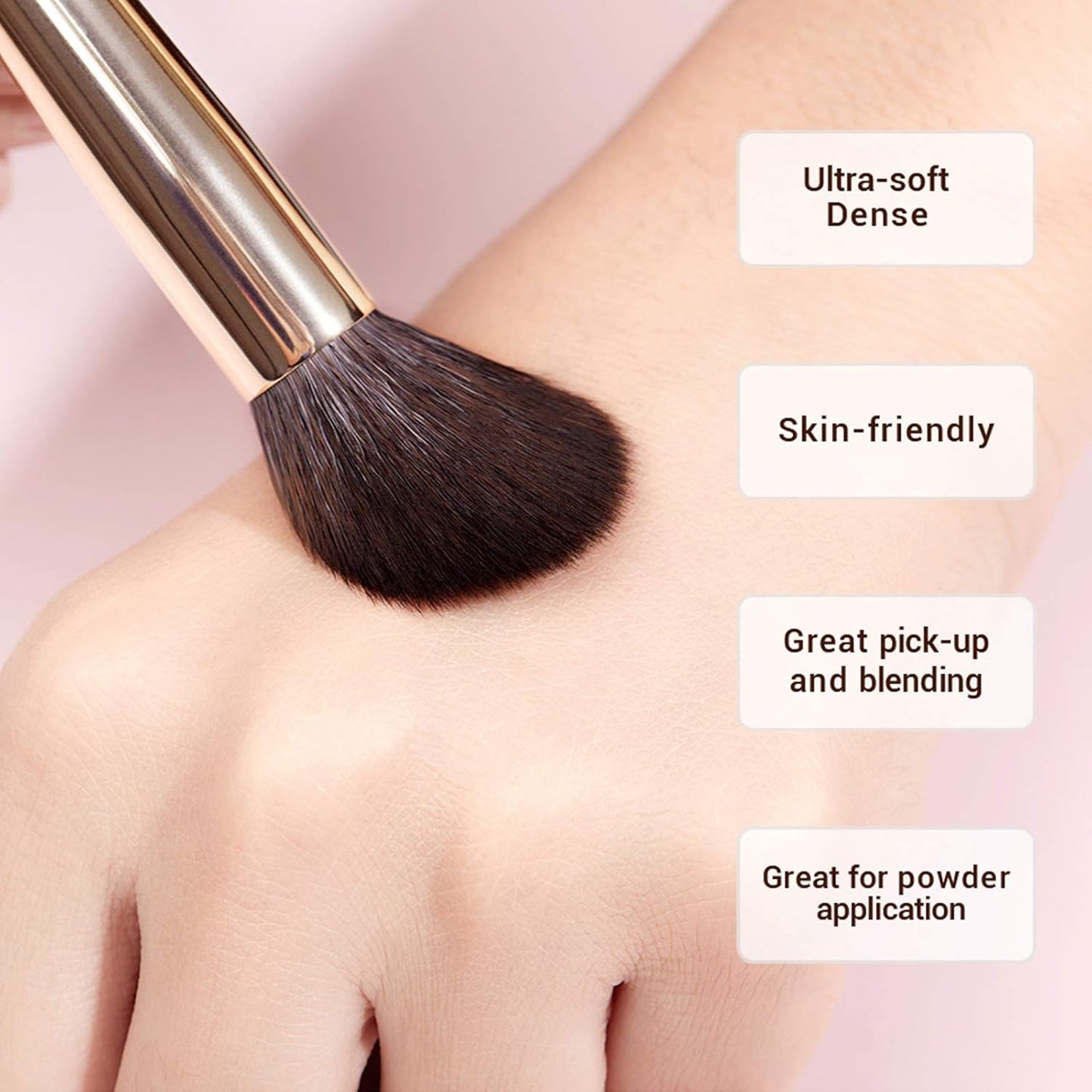 Jessup Pinceaux Maquillages 25pcs Ensemble Picneau à Maquillage Professionnel Pinceau Teint,Poudre,Fard à Paupières,Eye-Liner,Correcteur Pinceaux Kit Synthétiques Naturelles Noir/Or Rose T155
