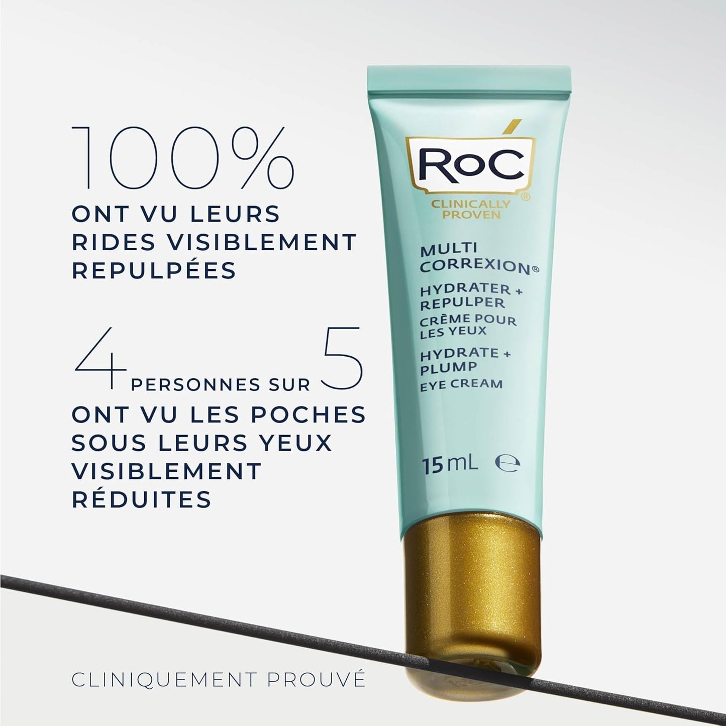 RoC - Multi Correxion Hydrate + Plump Sérum - Pour L'hydratation de la Peau - Effet Repulpant Maximal - Acide Hyaluronique - 10 Capsules