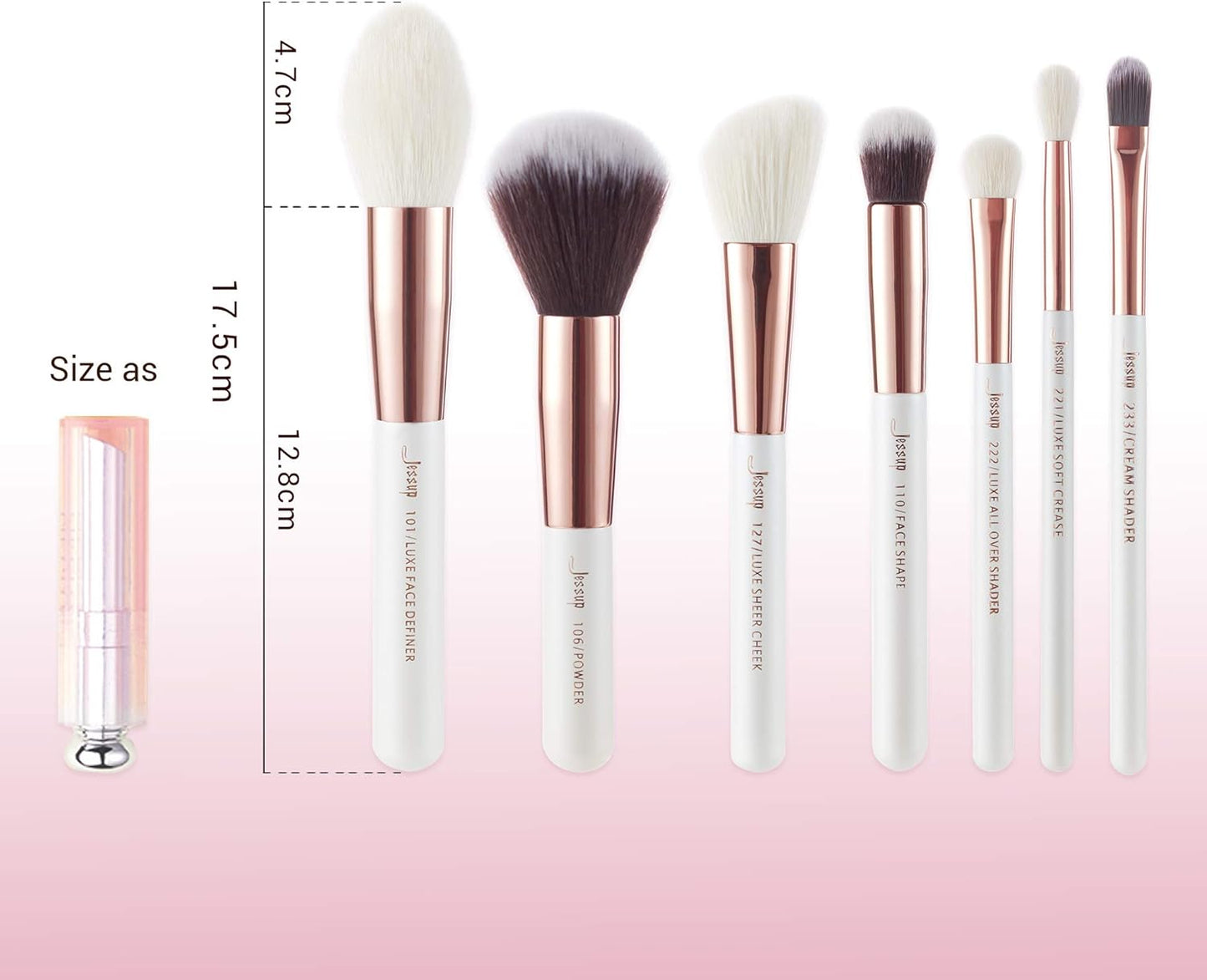 Jessup Pinceaux Maquillages 25pcs Ensemble Picneau à Maquillage Professionnel Pinceau Teint,Poudre,Fard à Paupières,Eye-Liner,Correcteur Pinceaux Kit Synthétiques Naturelles Noir/Or Rose T155