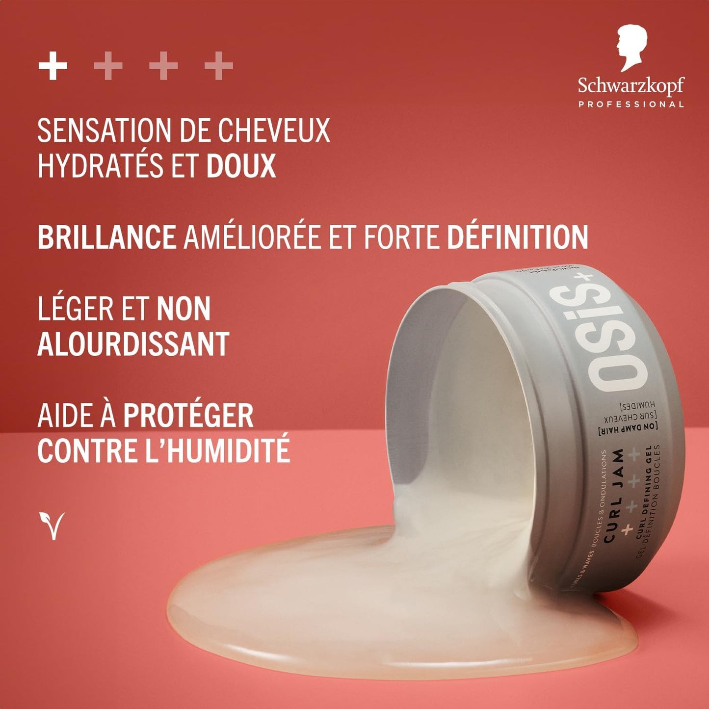 Schwarzkopf Professional OSiS Curl Jam Gel Pour Cheveux Boucles Naturelles Protection Contre L'Humidité Brillance Forte Définition Hydratant Adoucissant Fixation Légère 300 ml