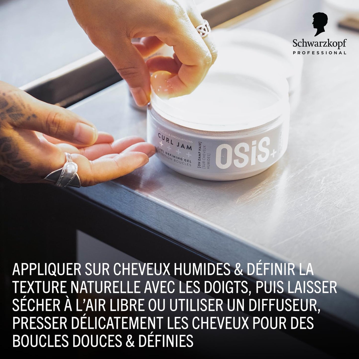 Schwarzkopf Professional OSiS Curl Jam Gel Pour Cheveux Boucles Naturelles Protection Contre L'Humidité Brillance Forte Définition Hydratant Adoucissant Fixation Légère 300 ml