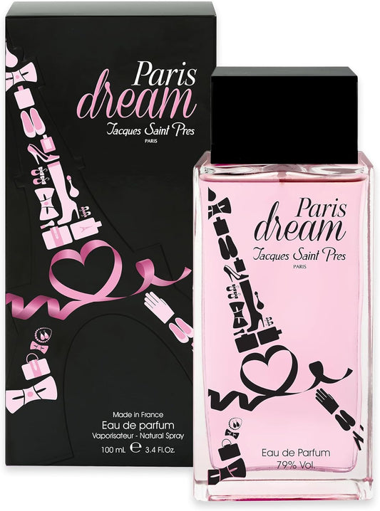 JACQUES SAINT PRÉS - Eau de Parfum Paris Dream - Floral Fruité - Parfum Femme - Vaporisateur - Made in France - 100 ml