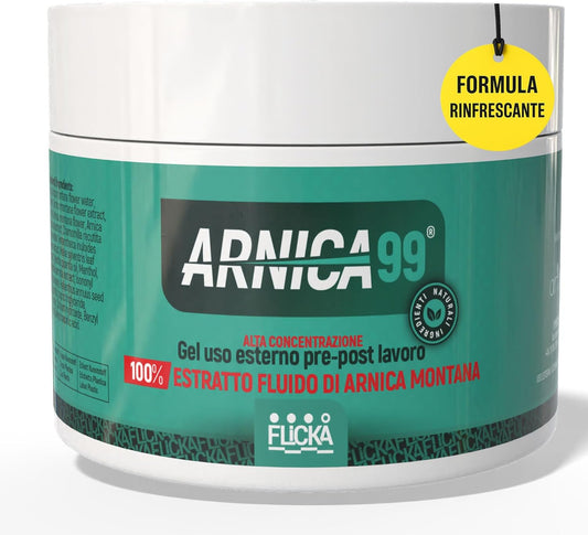 FLICKA Arnica for Horses, Extra Strong Human Use, Gel with Maximum Concentration of Arnica Montana, Fast Acting on Muscles and Craftsmen, 100% Natural and Made in Italy (500ml)