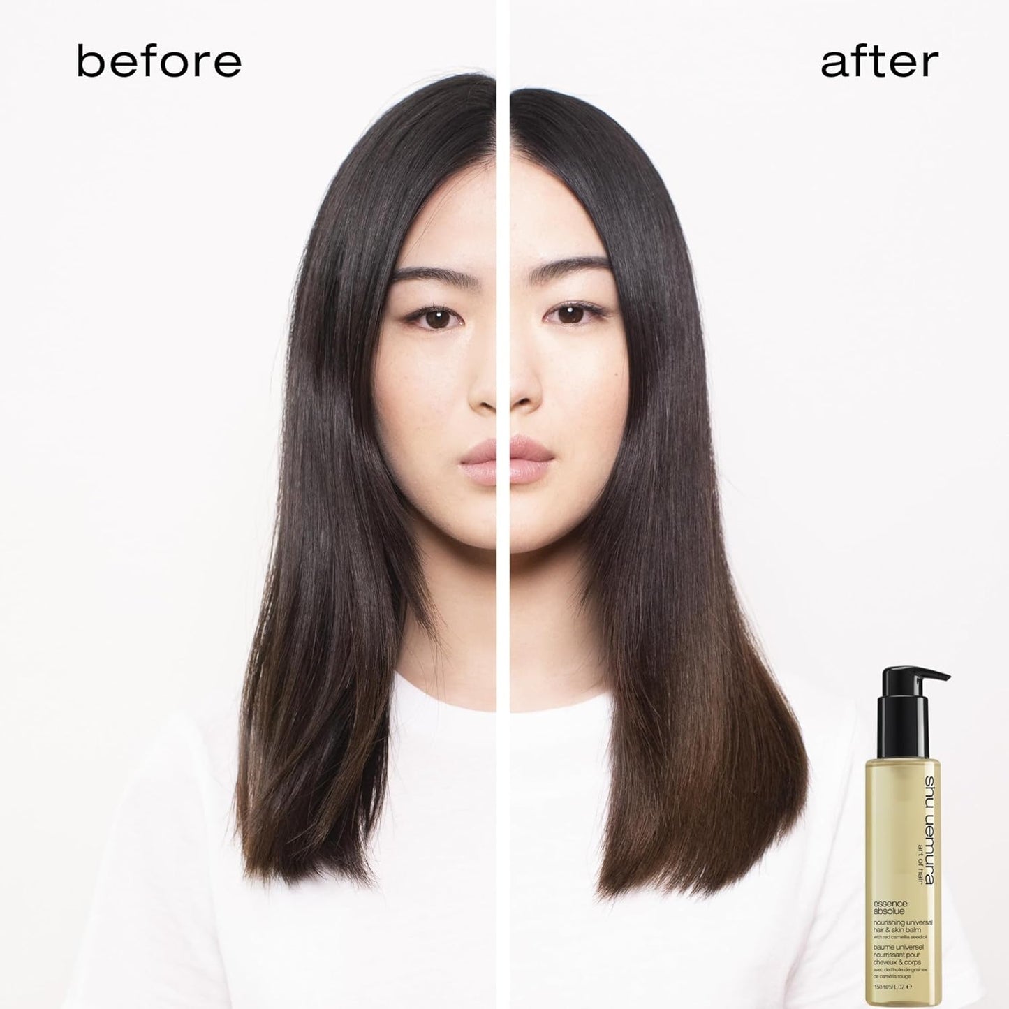 SHU UEMURA ART OF HAIR - Essence Absolue - Baume Universel Nourrissant - Disciplie & Apporte de la Brillance aux Cheveux, Hydrate la Peau - Huile de Camélia Rouge - Cheveux & Corps - 150ml
