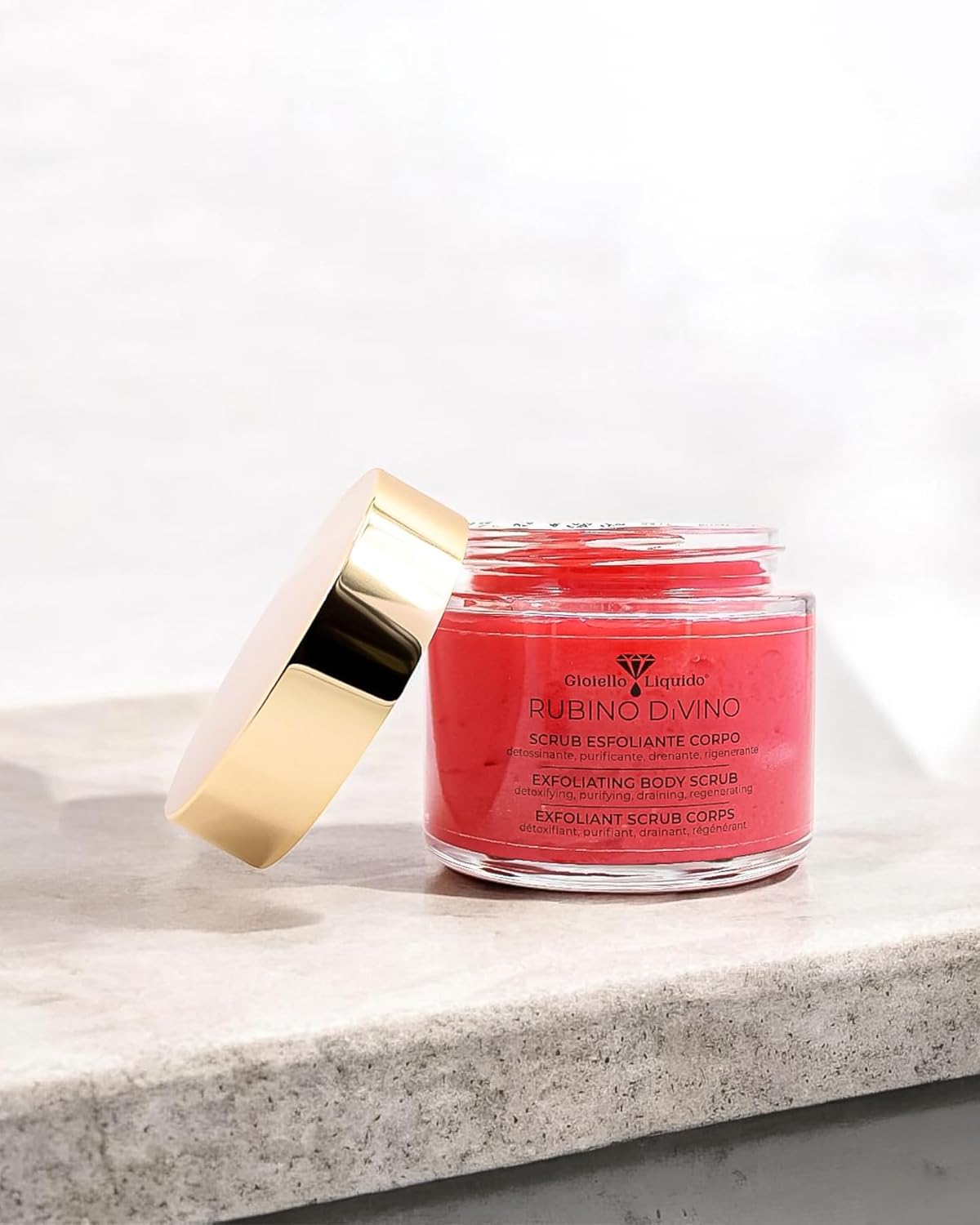 Gommage corps anti-cellulite aux sels marins pour douche et sauna - Exfoliant à l'huile de jojoba protectrice - Gommage Corps Exfoliant Raffermissant Corps 200 ML