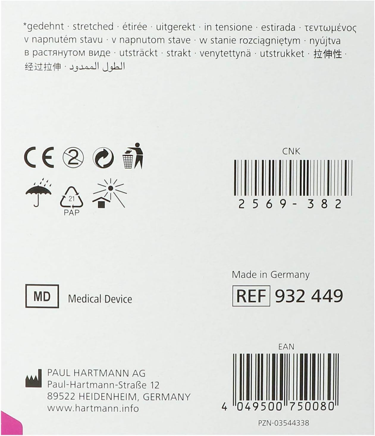 Hartmann Peha-Haft Bandage Compressive Sans Latex, 20 m x 10 cm