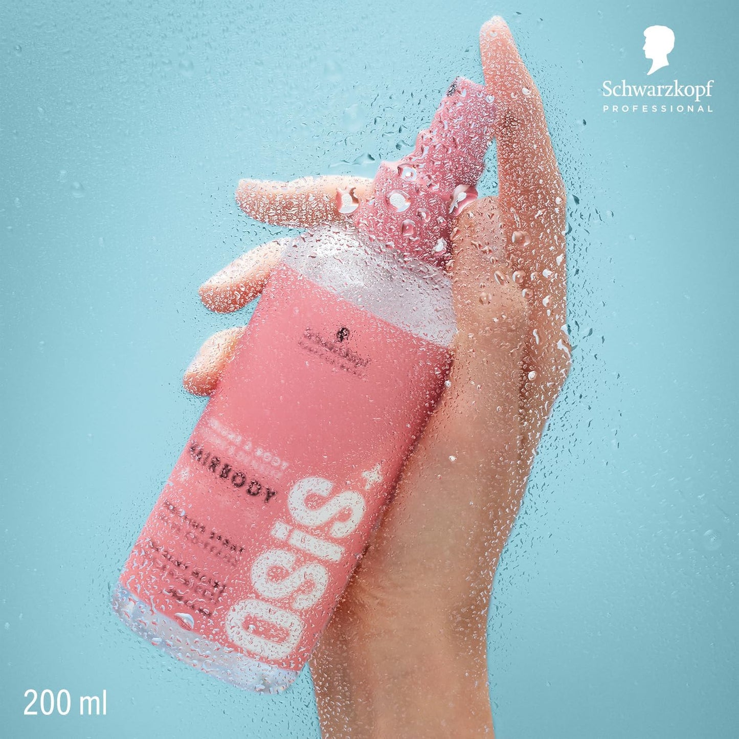 Schwarzkopf Professional OSiS Hairbody Spray Volumisant Atomiseur Sans Aérosol Sans Effet Collant Démêlant Facilite Le Coiffage Protection Thermique Fixation Légère 200 ml