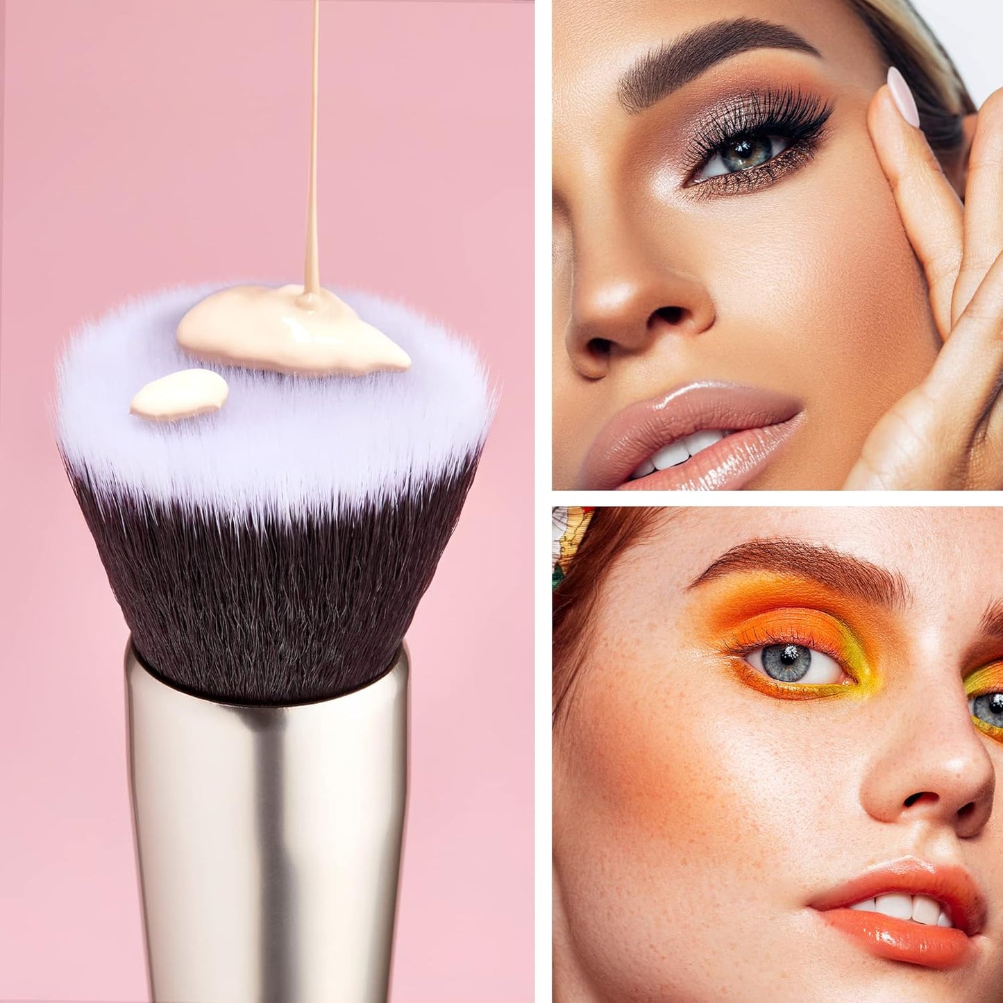 Jessup Pinceaux Maquillages 25pcs Ensemble Picneau à Maquillage Professionnel Pinceau Teint,Poudre,Fard à Paupières,Eye-Liner,Correcteur Pinceaux Kit Synthétiques Naturelles Noir/Or Rose T155
