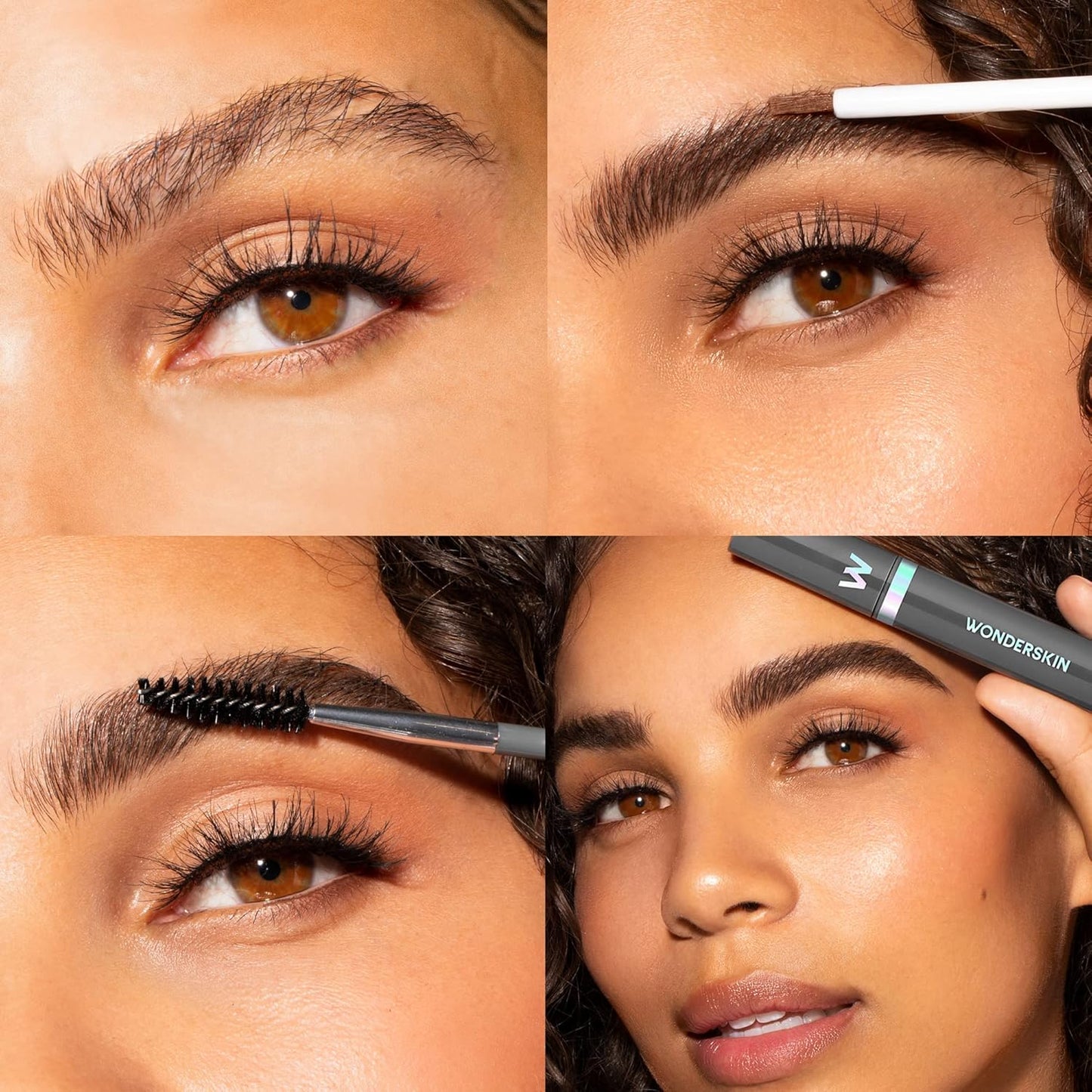 Wonderskin Dream Brow Gel Pour Sourcils, Gel Imperméable Pour Sourcils, Remplisseur Pour Sourcils, Gel Pour Sourcils Teinté, Mascara Pour Sourcils (Brune Foncée)