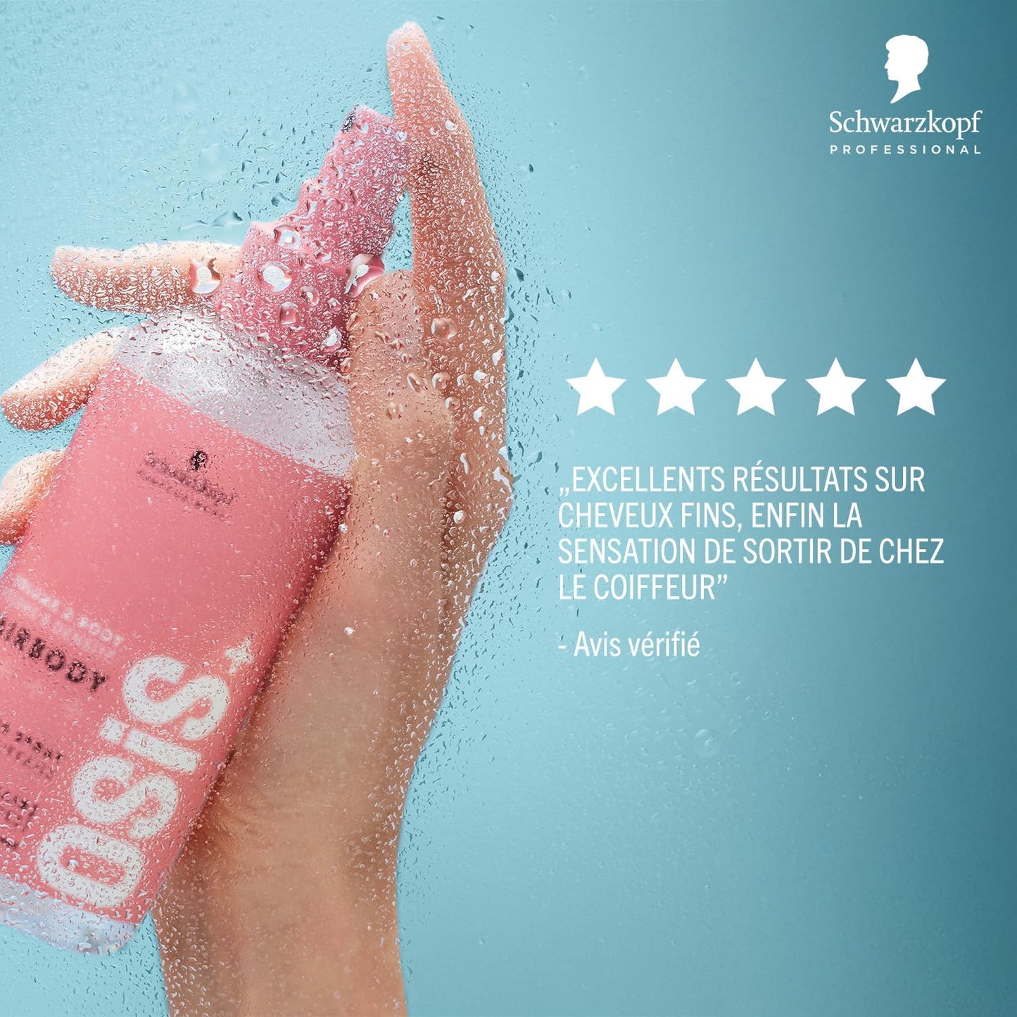 Schwarzkopf Professional OSiS Hairbody Spray Volumisant Atomiseur Sans Aérosol Sans Effet Collant Démêlant Facilite Le Coiffage Protection Thermique Fixation Légère 200 ml