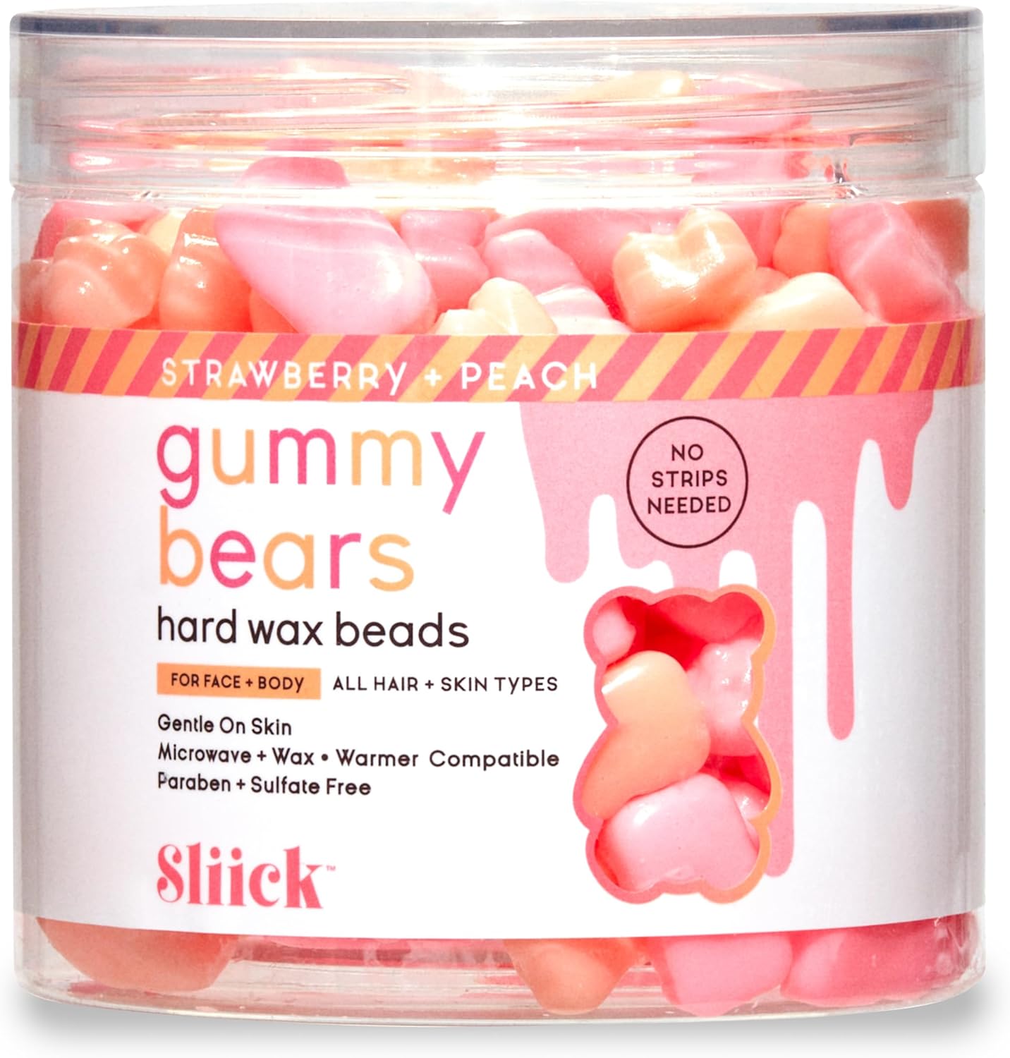 Sliick Wax Gummy Bears 226 g - Hair Removal Wax - Body and Face - Adult Unisex