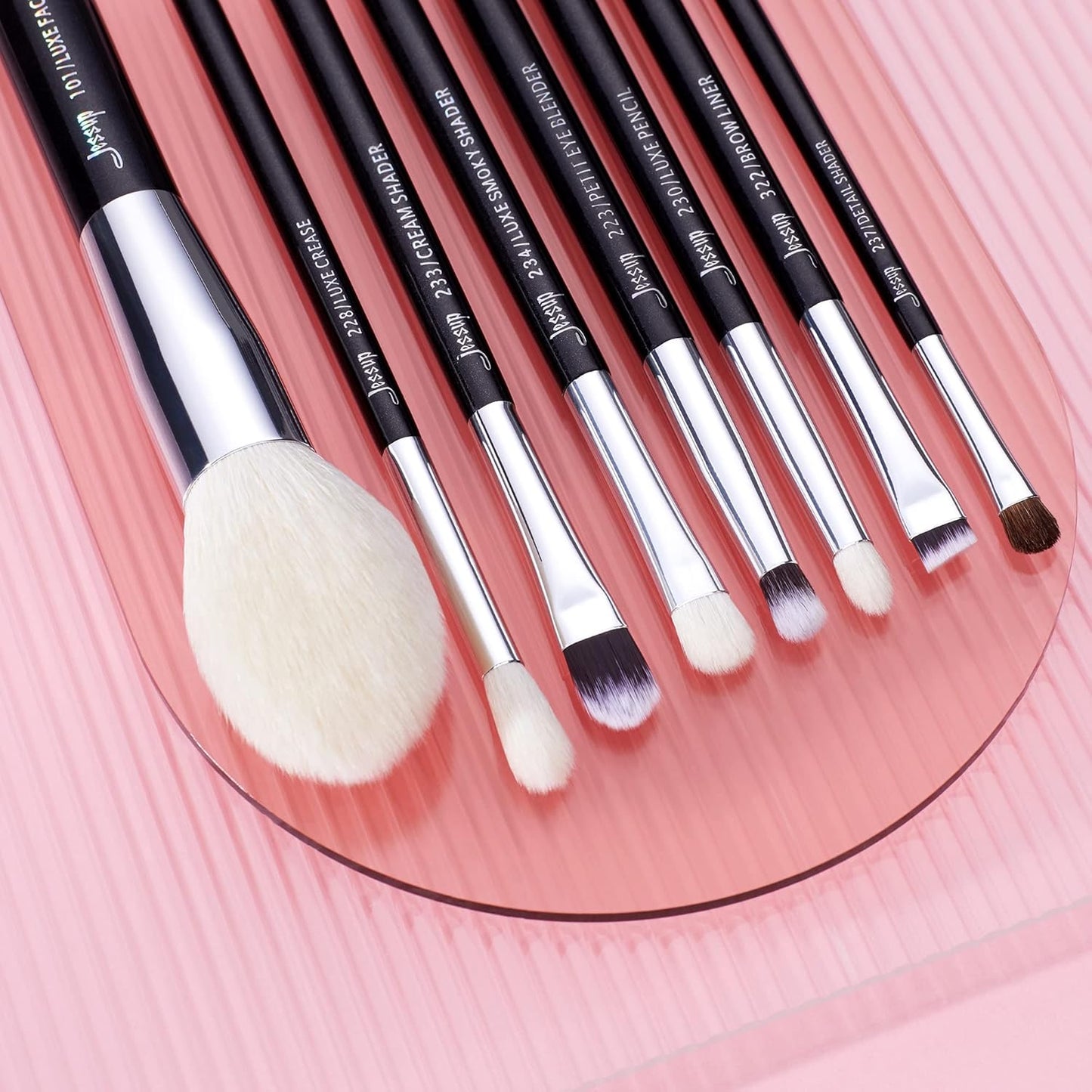Jessup Pinceaux Maquillages 25pcs Ensemble Picneau à Maquillage Professionnel Pinceau Teint,Poudre,Fard à Paupières,Eye-Liner,Correcteur Pinceaux Kit Synthétiques Naturelles Noir/Or Rose T155
