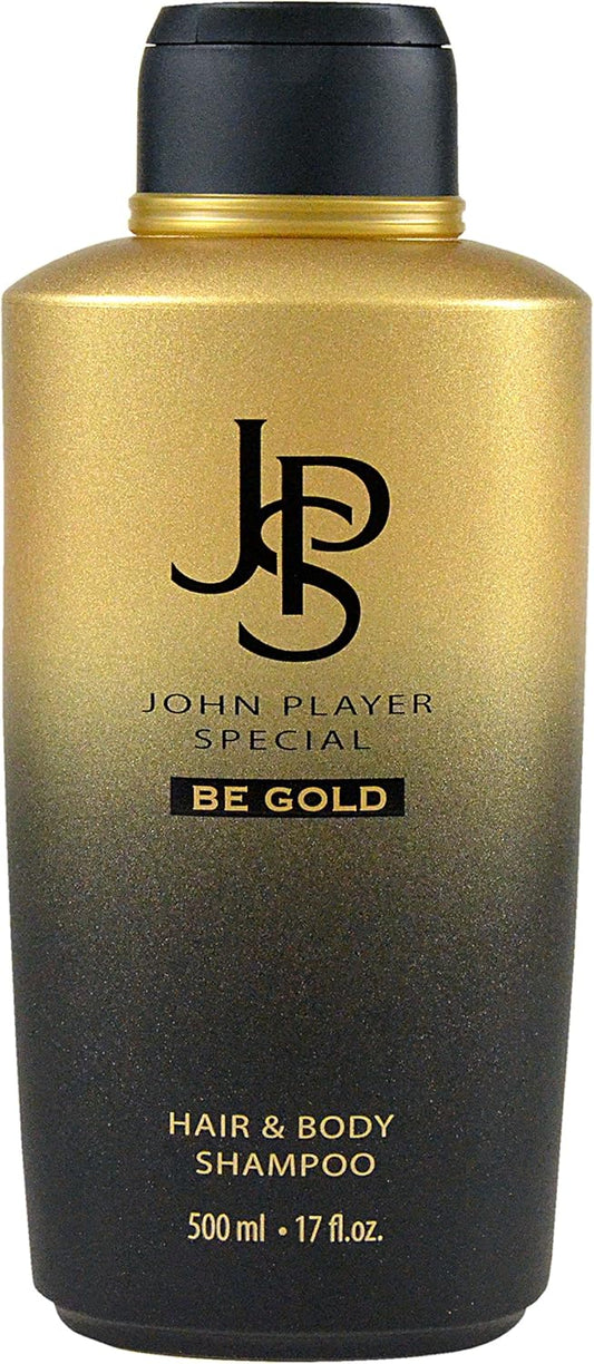 Shampoing John Player Special JPS BE GOLD - Pour les cheveux et le corps - 500 ml