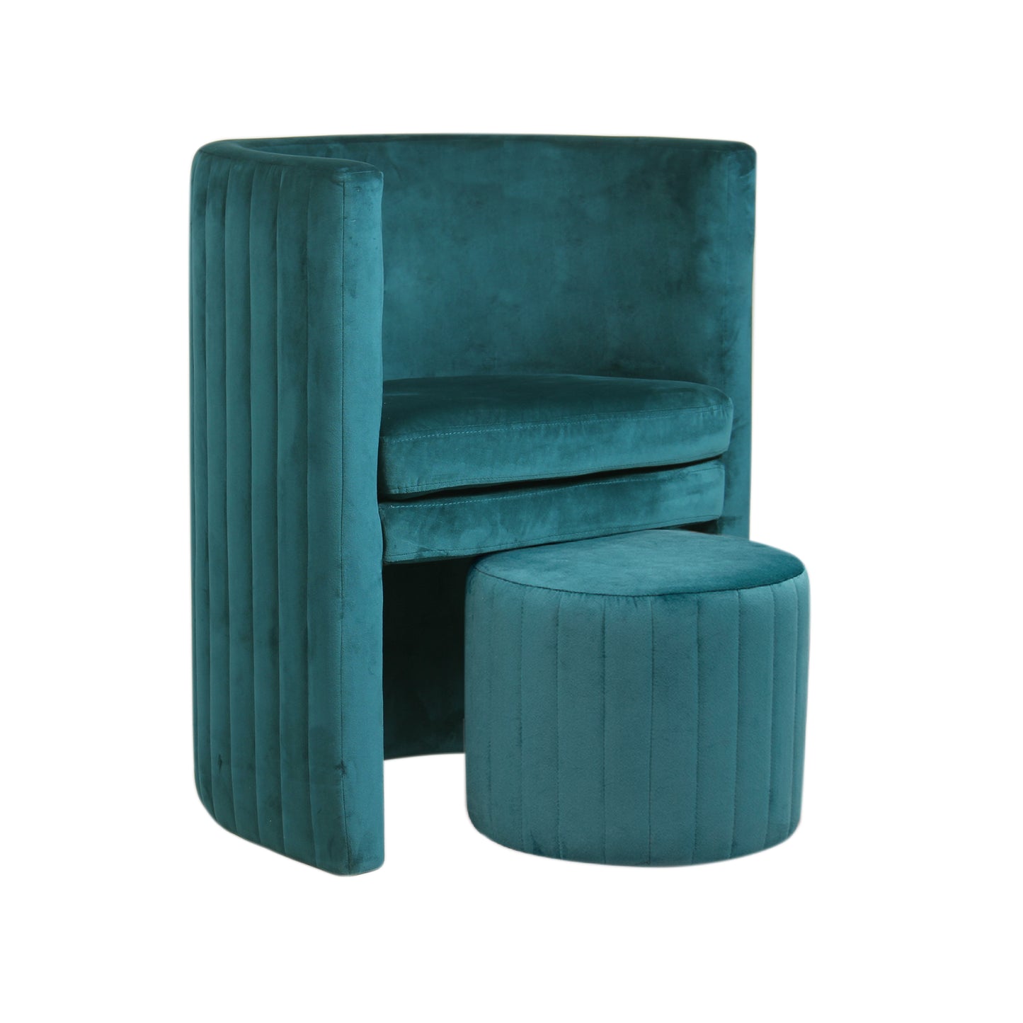 FAUTEUIL CABRIOLET VELOURS BLEU