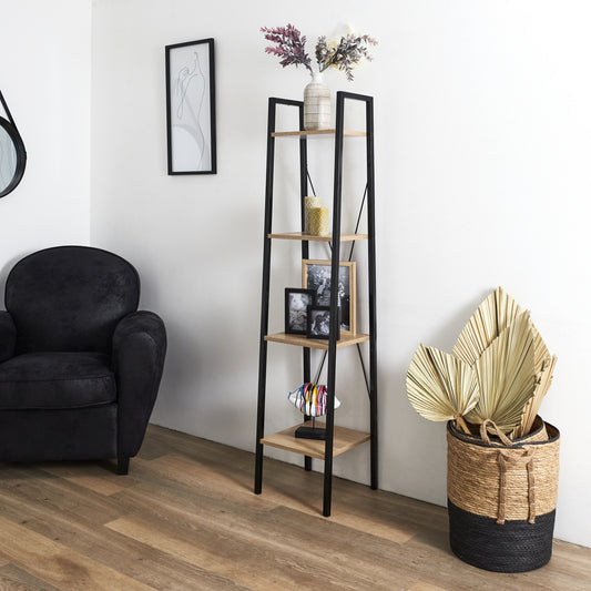 ETAGERE BOIS ET METAL LOKA