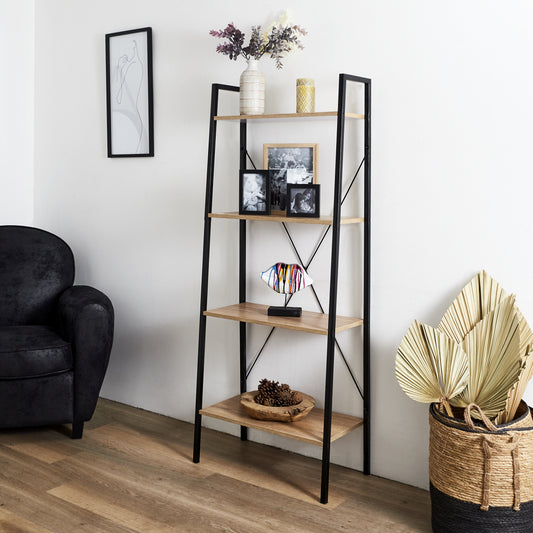 ETAGERE BOIS ET METAL LOKA