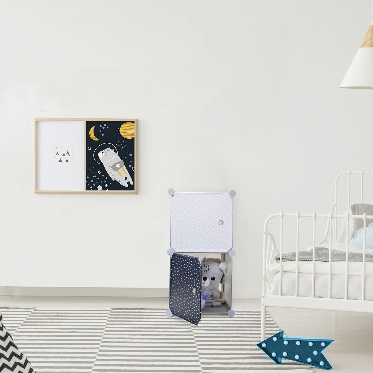 Rangement Modulable 2 Cubes Garcon