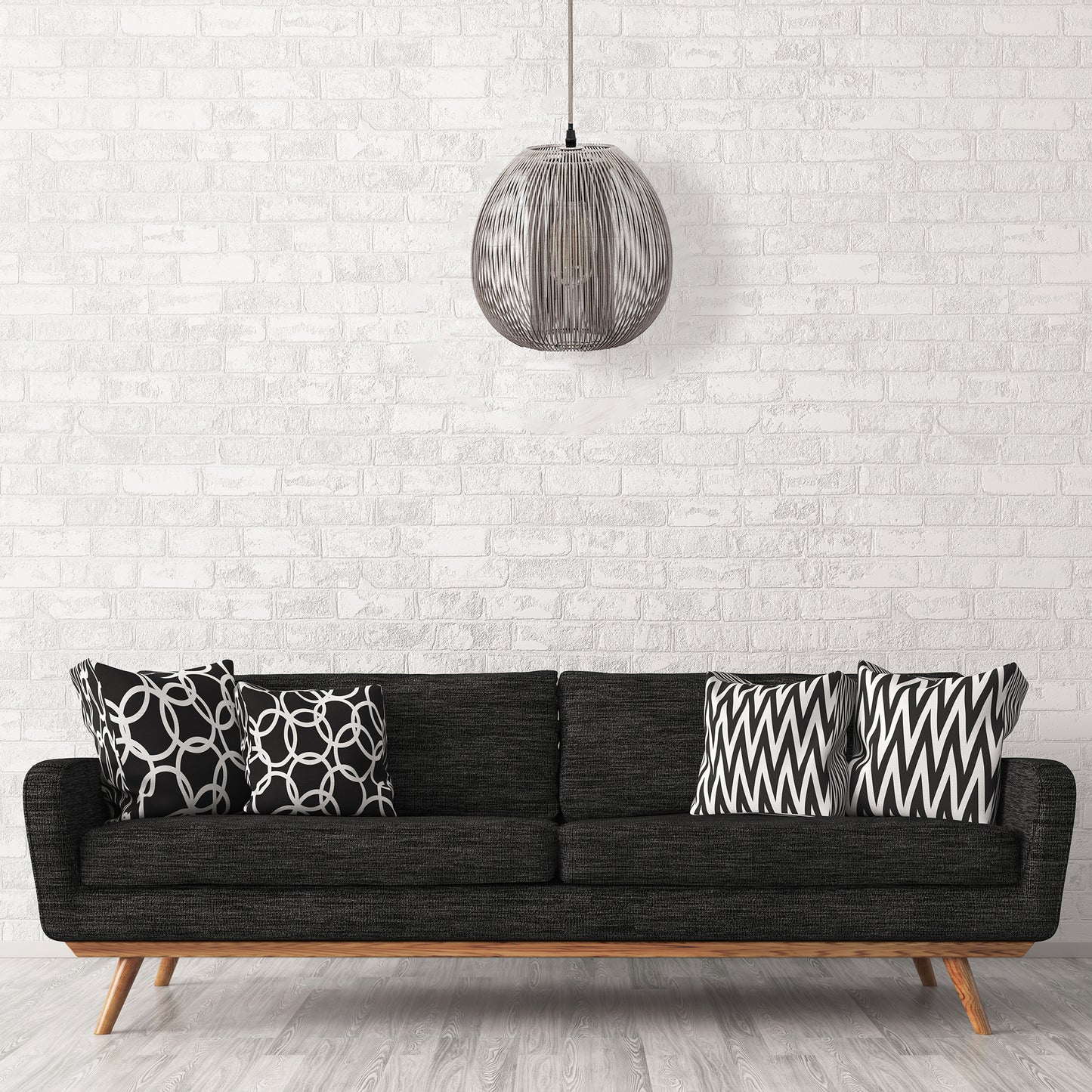 Suspension Boule Filaire Gris