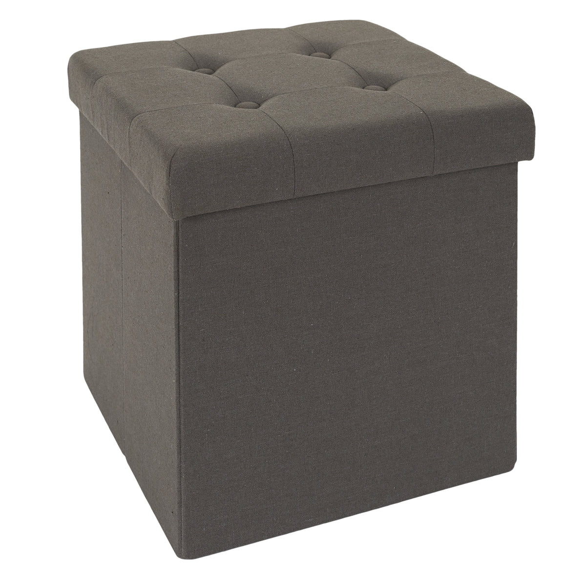 Coffre Pouf Pliable Eleonor Gris