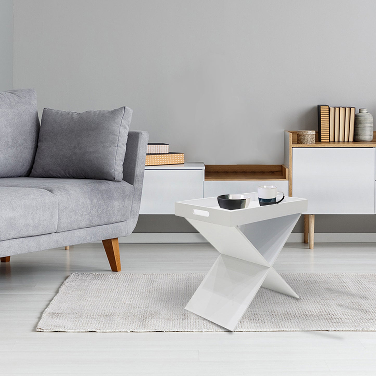 Table D Appoint Plateau Amovible Blanc