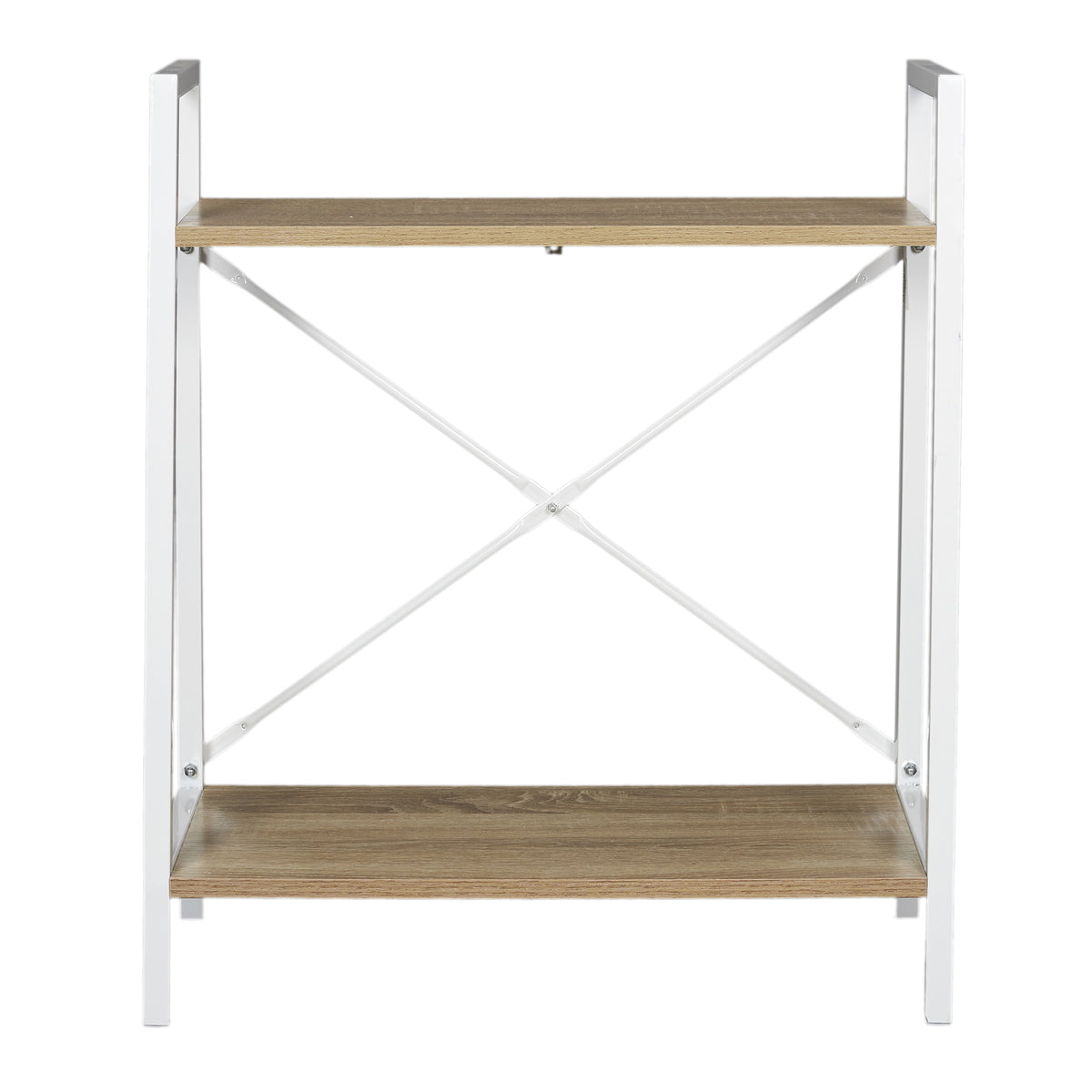 Etagere Bois Et Metal Blanc 70X60X27Cm