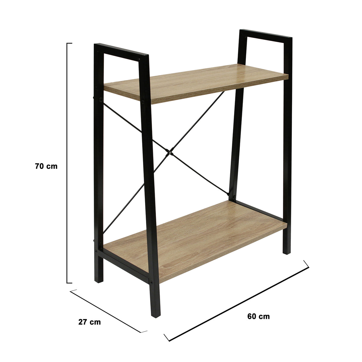 Etagere Bois Et Metal 70X60X27
