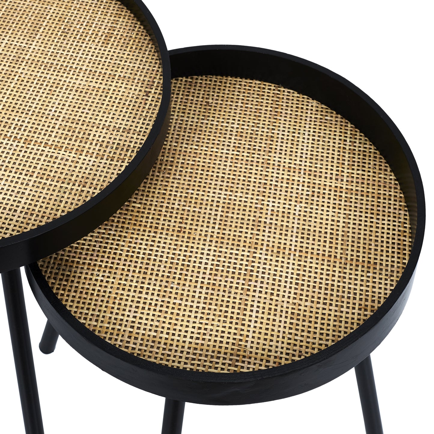 Table Gigogne Reed Noir X2