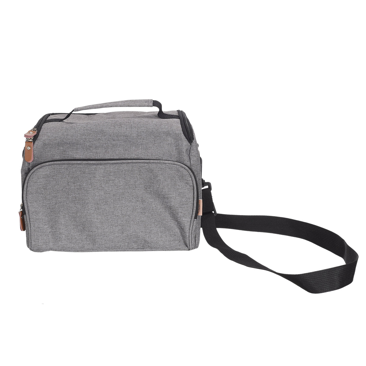Lunch Bag Gris Zippe 26.5X21X12.5Cm