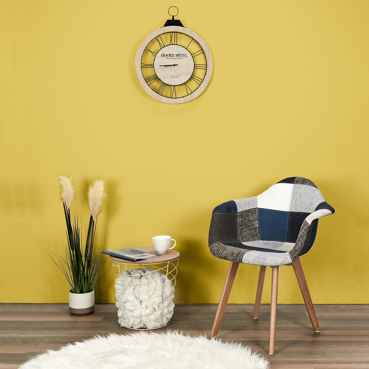 Table Filaire Bois Et Metal Cyclone Blanc