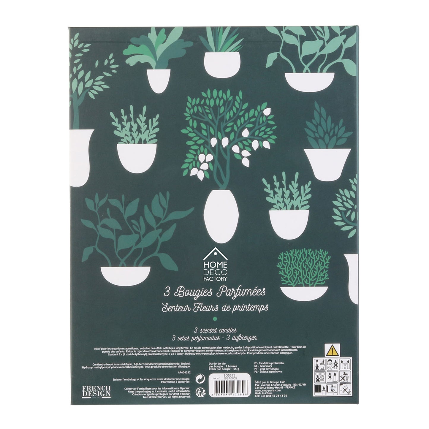 Bougie Parfumee Terracotta X3 Coffret Jardin