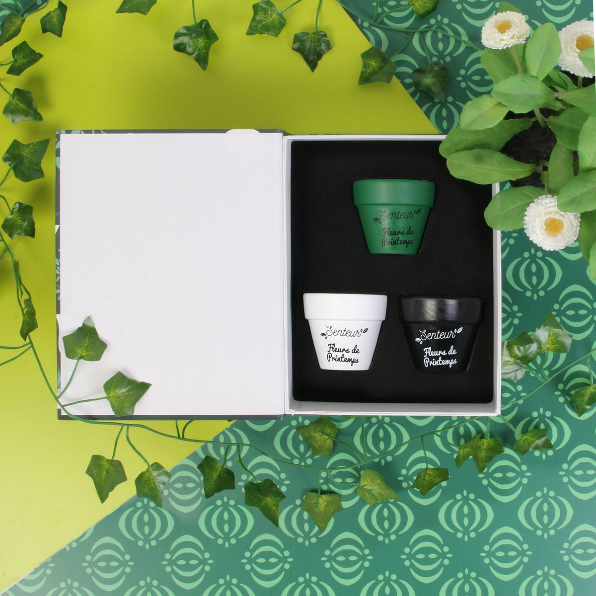 Bougie Parfumee Terracotta X3 Coffret Jardin