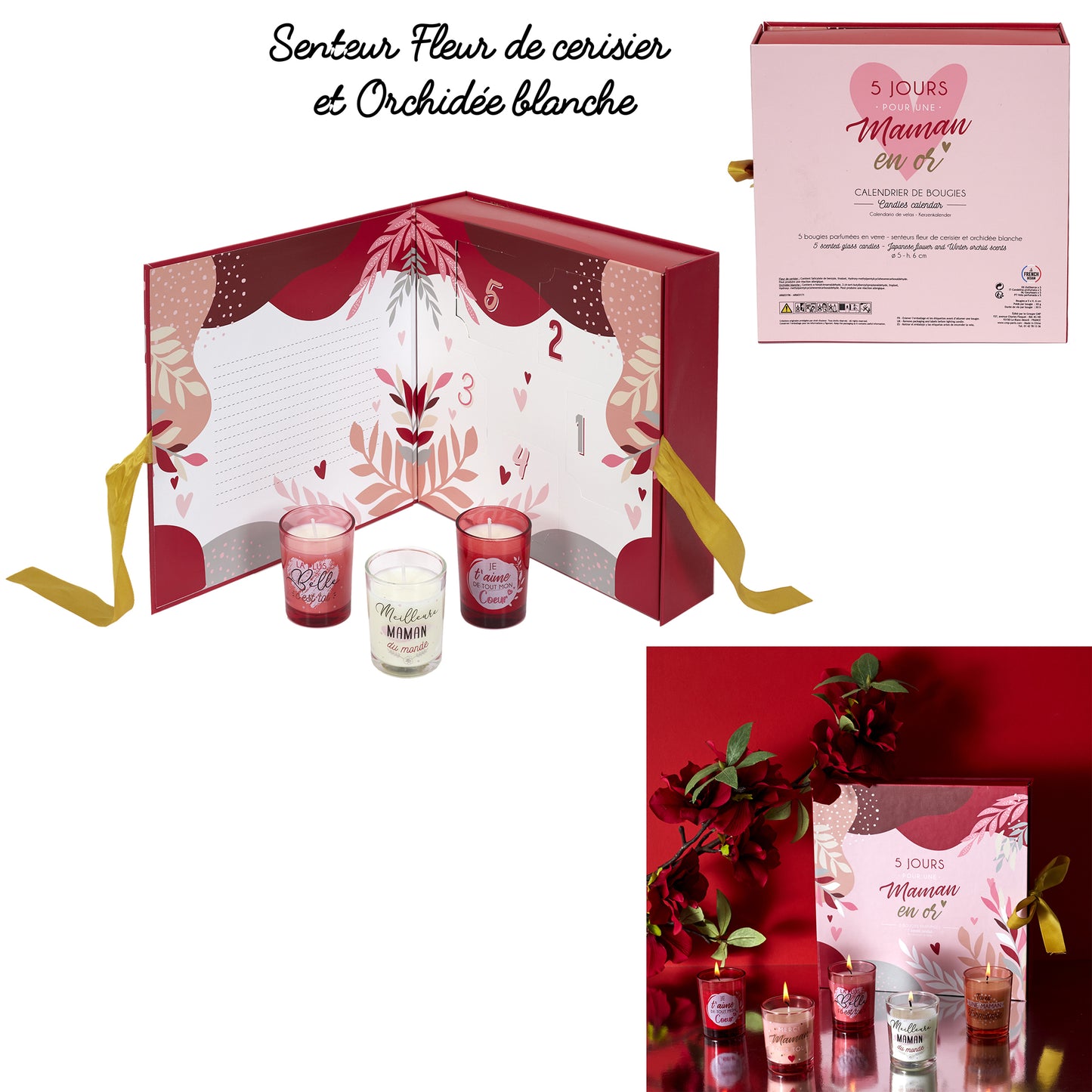 Bougie Parfumee X5 Calendrier Maman