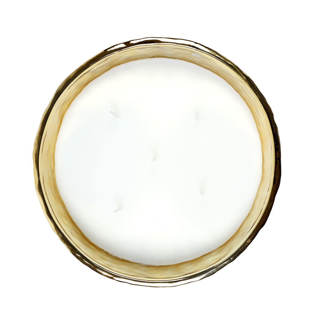 Bougie Parfumee Martelee Doree 5 Meches D21Cm