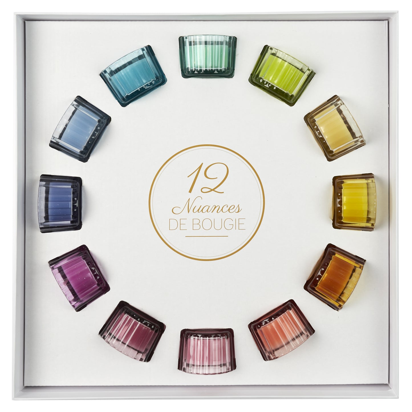 Bougie Parfumee X12 Nuances Coffret