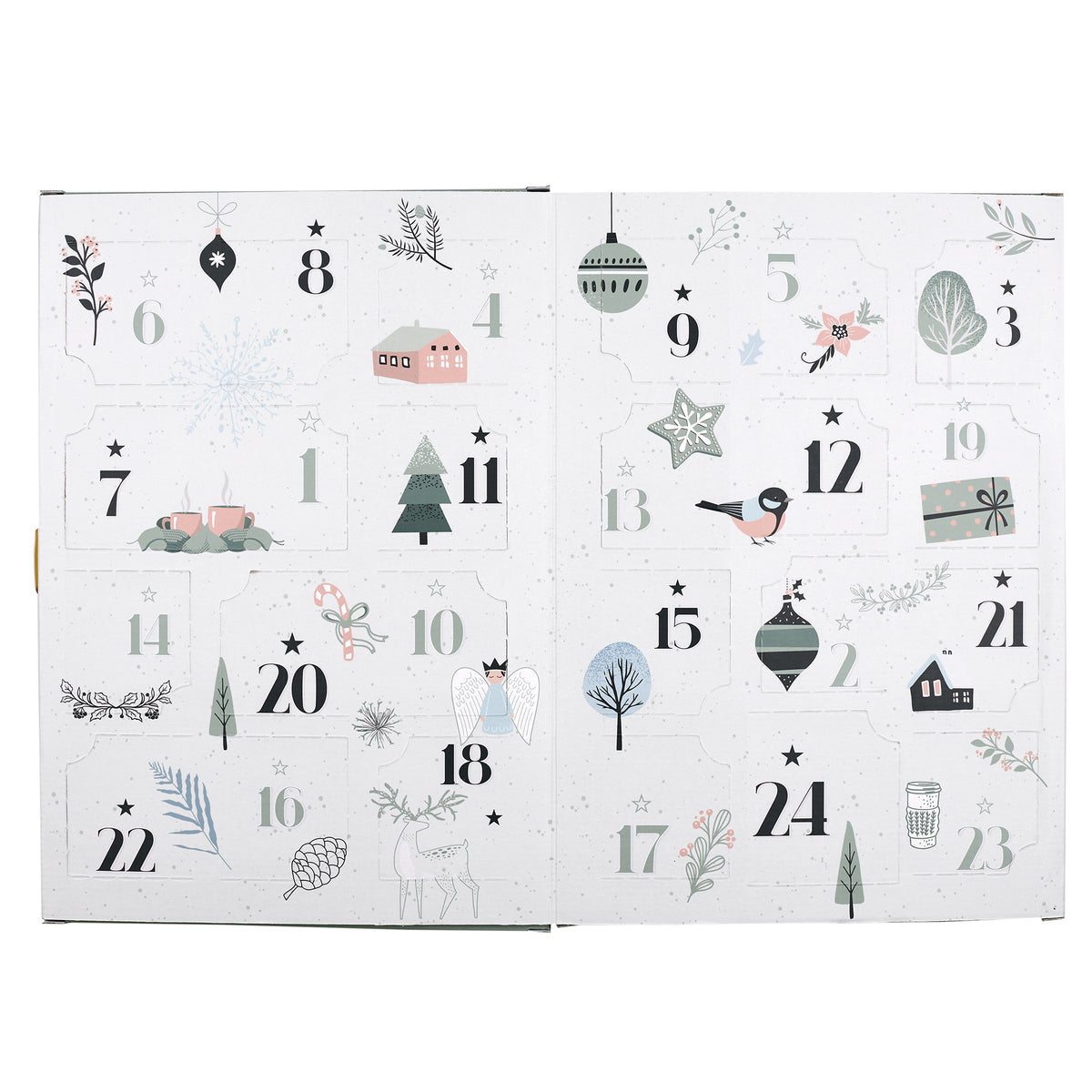 Bougie Parfumee X24 Calendrier Noel Nordique