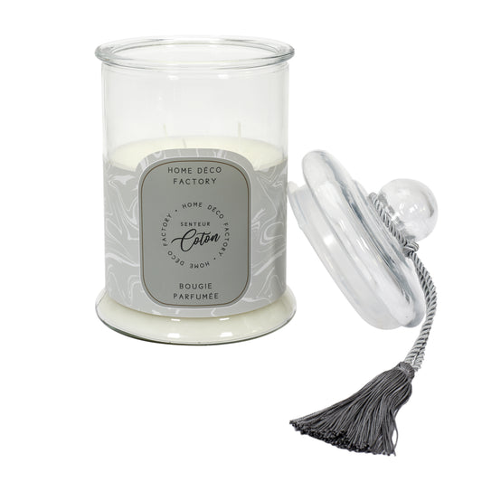 Bougie Parfumee Bonbonniere Grise H29Cm