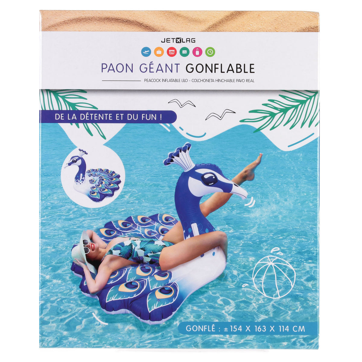 Matelas Gonflable Paon 150Cm