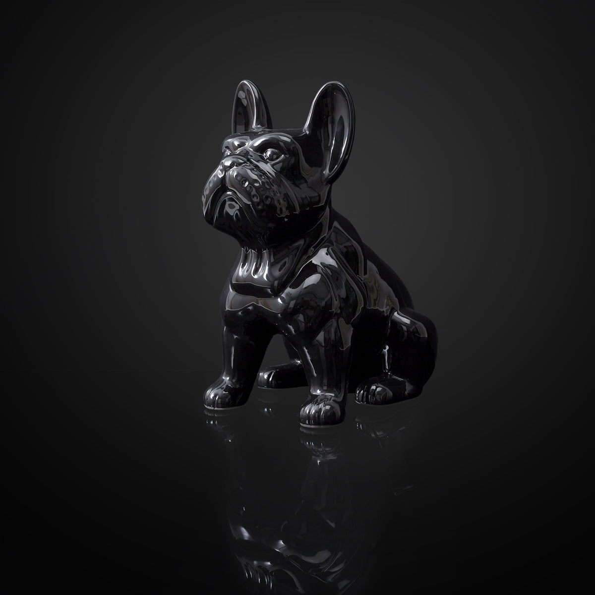 Bulldog Ceramique Noir 30Cm