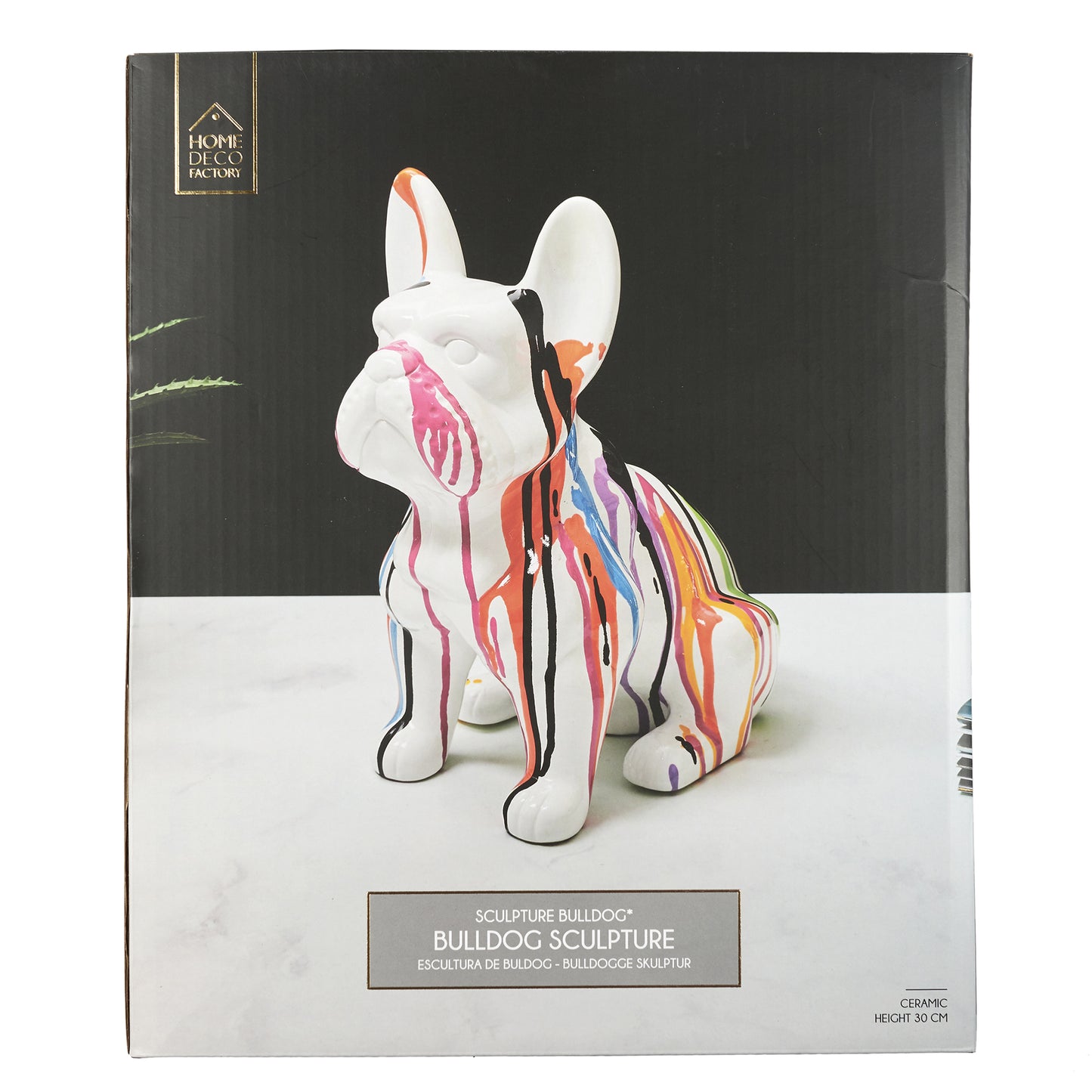 Bulldog Ceramique Coulures 30Cm