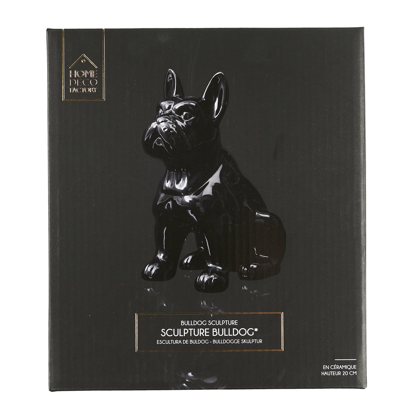 Bulldog Ceramique Noir 20Cm